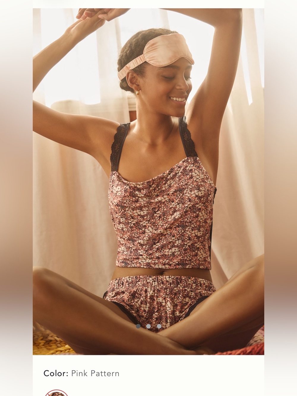 anthropologie lace trimmed sleep set- tank and shorts- size XS